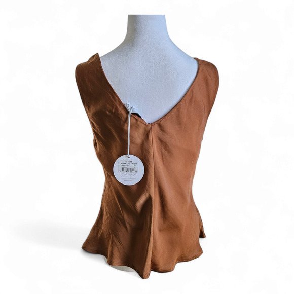 NWT Petal + Pup Size 6 Vinita Tank Top Rust Colored. Satin Feel - Picture 2 of 4